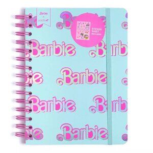 *NEW* YOOBI – JOURNAL SPIRAL 6″X8″ BARBIE LOGO PATTERN + Sticker Sheet!